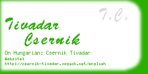 tivadar csernik business card